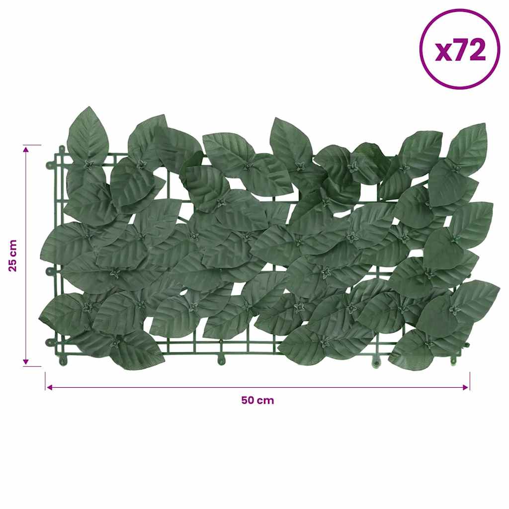 vidaXL Balcony Screen with Dark Green Leaves 600x150 cm