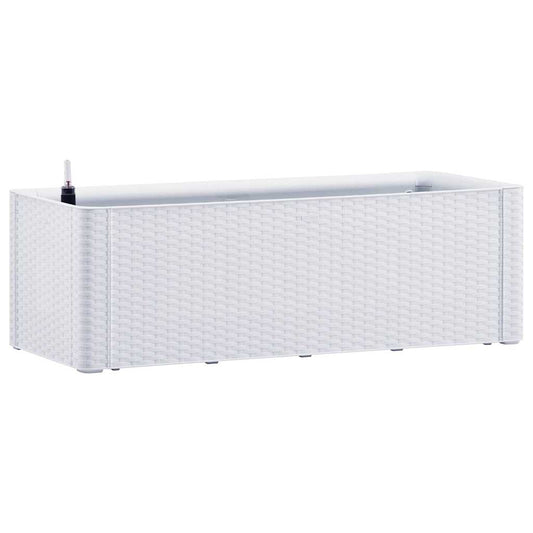 313959 vidaXL Garden Raised Bed with Self Watering System White 100x43x33 cm
