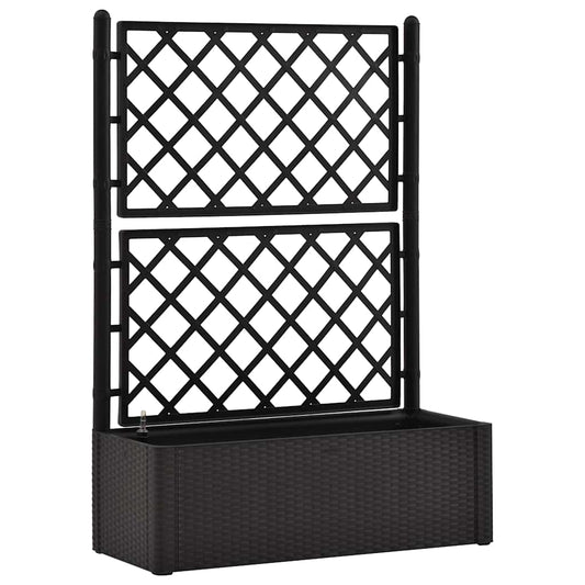 vidaXL Garden Raised Bed with Trellis&Self Watering System Anthracite