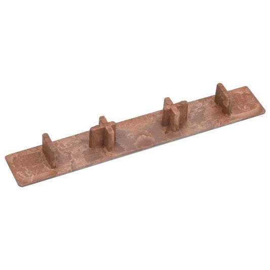 149002 vidaXL Decking End Caps 10 pcs Brown Plastic