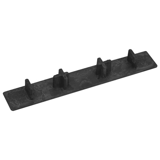 149003 vidaXL Decking End Caps 10 pcs Black Plastic