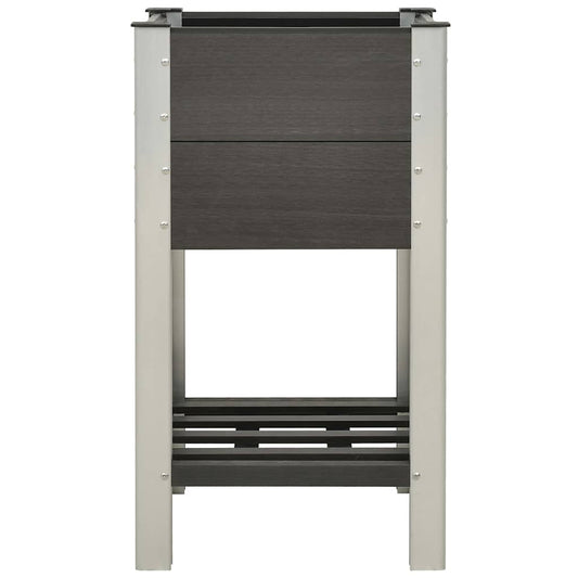 149013 vidaXL Garden Raised Bed with Shelf 50x50x90 cm WPC Grey