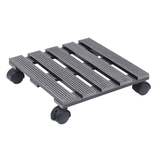 vidaXL Plant Trolley | Set of 2 | Grey | Wood-plastic composite (WPC)
