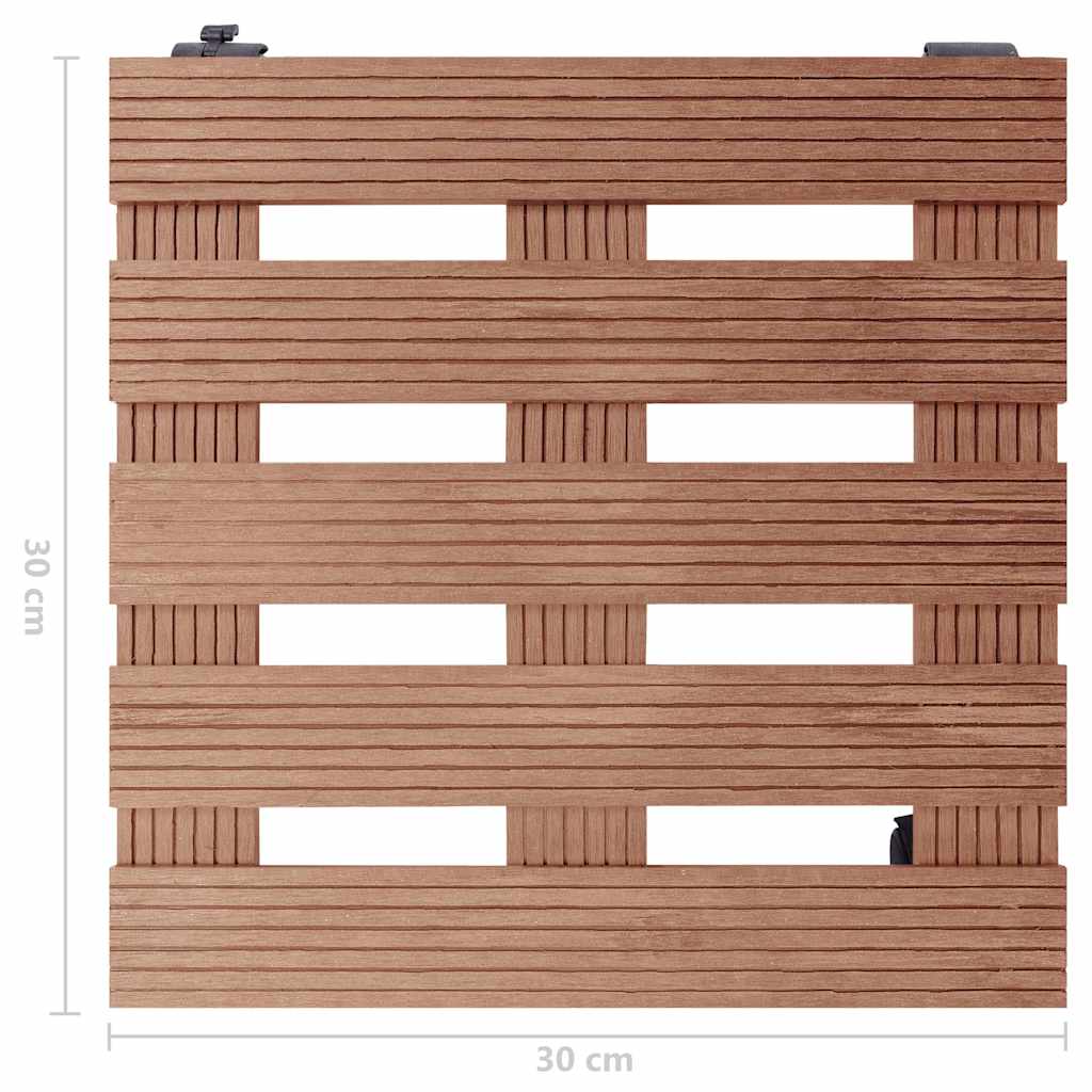 149035 vidaXL Plant Trolleys 2 pcs Brown 30x30x7,5 cm WPC