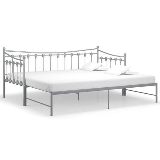 vidaXL Sofa Bed Frame | Grey | Powder-coated metal | 90x200 cm mattress size