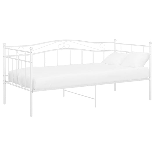 vidaXL Sofa Bed Frame | White | Powder-coated metal | 90 x 200 cm