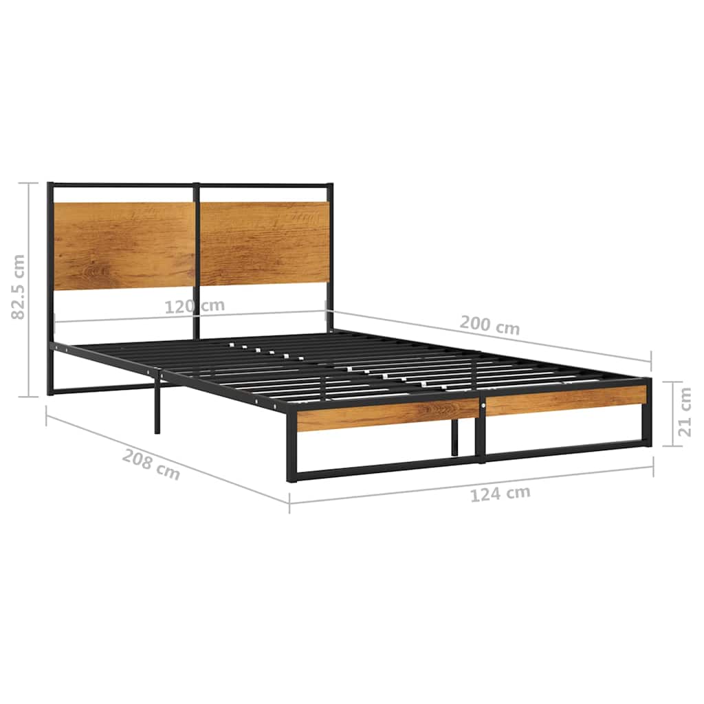 vidaXL Bed Frame without Mattress Metal 120x200 cm