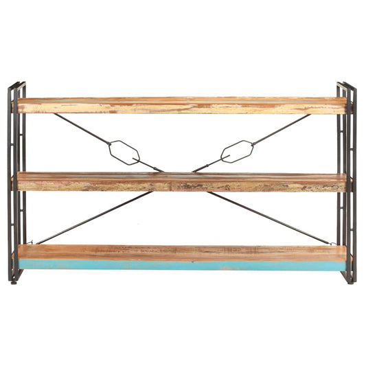 vidaXL 3-Tier Bookcase 140x30x80 cm Solid Reclaimed Wood