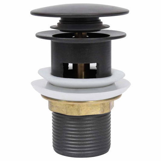 149058 vidaXL Push Drain with Overflow Function Grey 6,4x6,4x9,1 cm