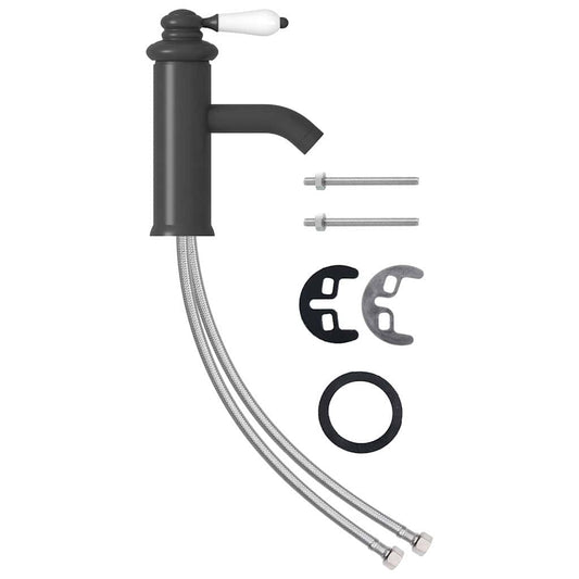 149073 vidaXL Bathroom Basin Faucet Grey 130x180 mm