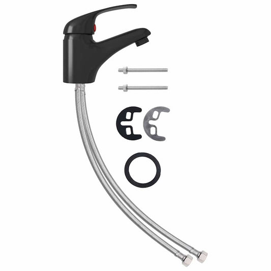 149080 vidaXL Basin Mixer Tap Black 13x10 cm