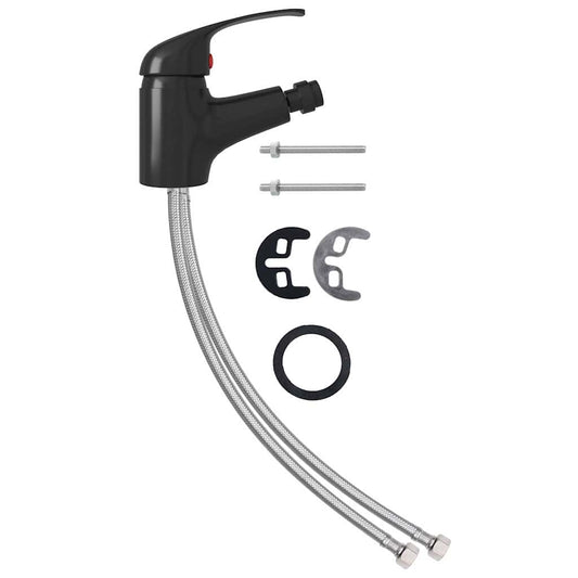 149084 vidaXL Bathroom Bidet Mixer Tap Black 13x12 cm