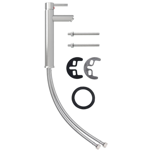 vidaXL Bathroom Mixer Tap Silver 12x30 cm