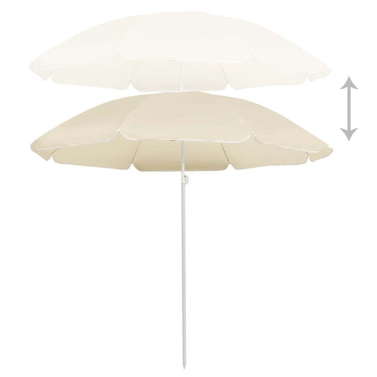 vidaXL Garden Parasol | Sand | Polyester, Steel | UV-resistant materials