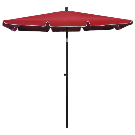 vidaXL Garden Parasol | Bordeaux Red | 100% Polyester Fabric | 210x140 cm