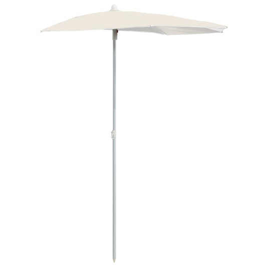 vidaXL Garden Parasol | Sand | Polyester fabric, Steel | Medium | Collapsible