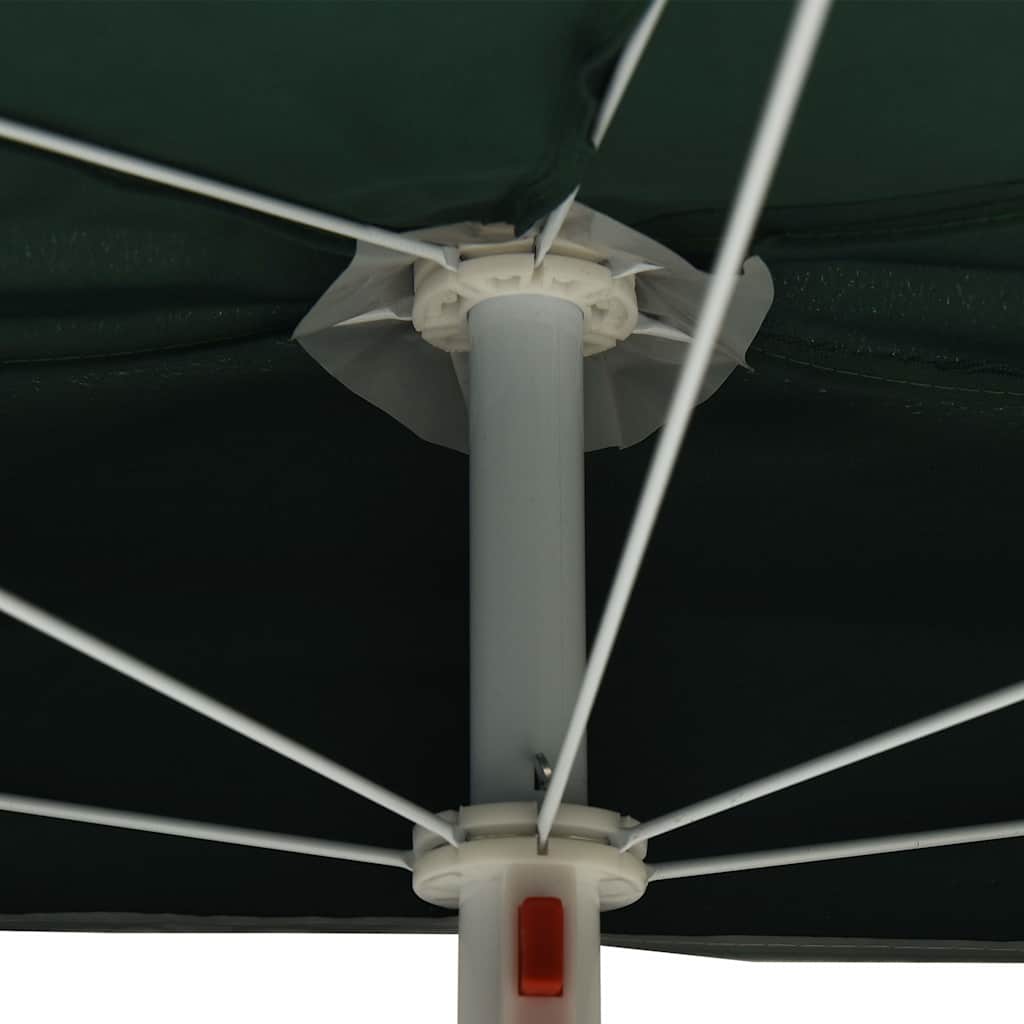 315560 vidaXL Garden Half Parasol with Pole 180x90 cm Green