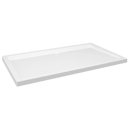 148905 vidaXL Rectangular ABS Shower Base Tray White 70x120 cm