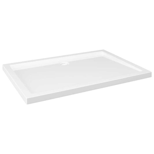 148909 vidaXL Rectangular ABS Shower Base Tray White 80x110 cm