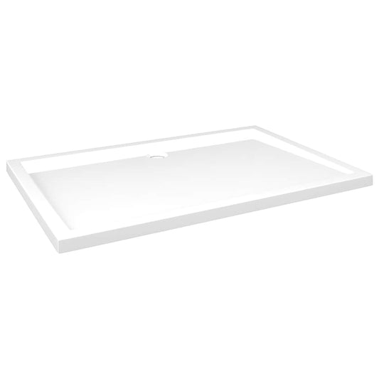 148910 vidaXL Rectangular ABS Shower Base Tray White 80x120 cm