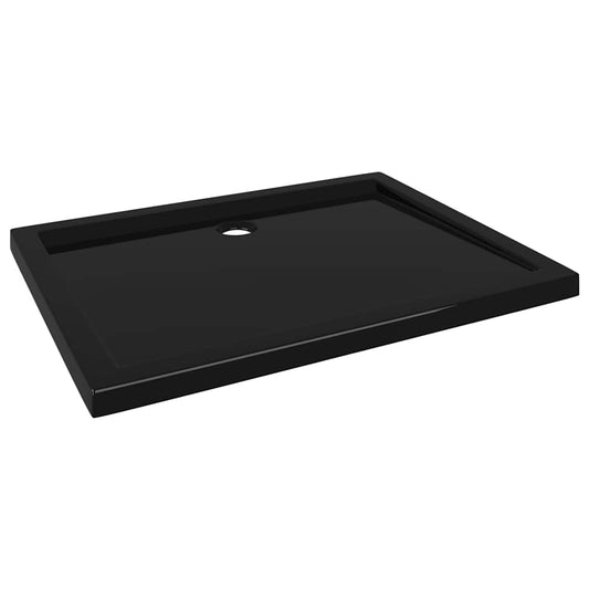 148912 vidaXL Rectangular ABS Shower Base Tray Black 80x100 cm