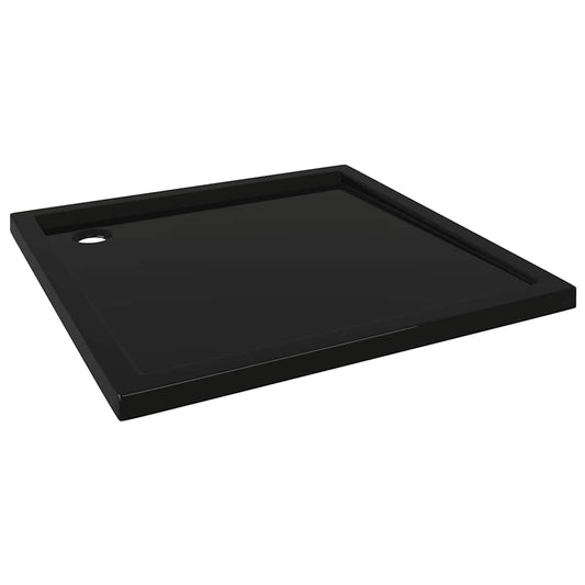 148916 vidaXL Square ABS Shower Base Tray Black 80x80 cm