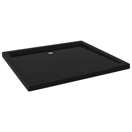 148917 vidaXL Rectangular ABS Shower Base Tray Black 80x90 cm