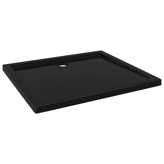 148917 vidaXL Rectangular ABS Shower Base Tray Black 80x90 cm