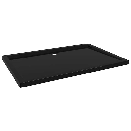 148919 vidaXL Rectangular ABS Shower Base Tray Black 80x120 cm