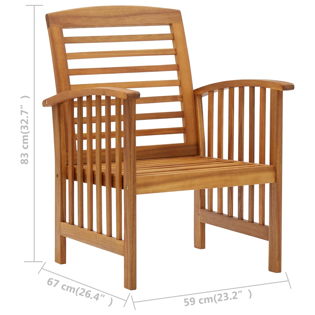 vidaXL Garden Lounge Set | Natural wood | Solid Acacia wood | Large | Seats Many