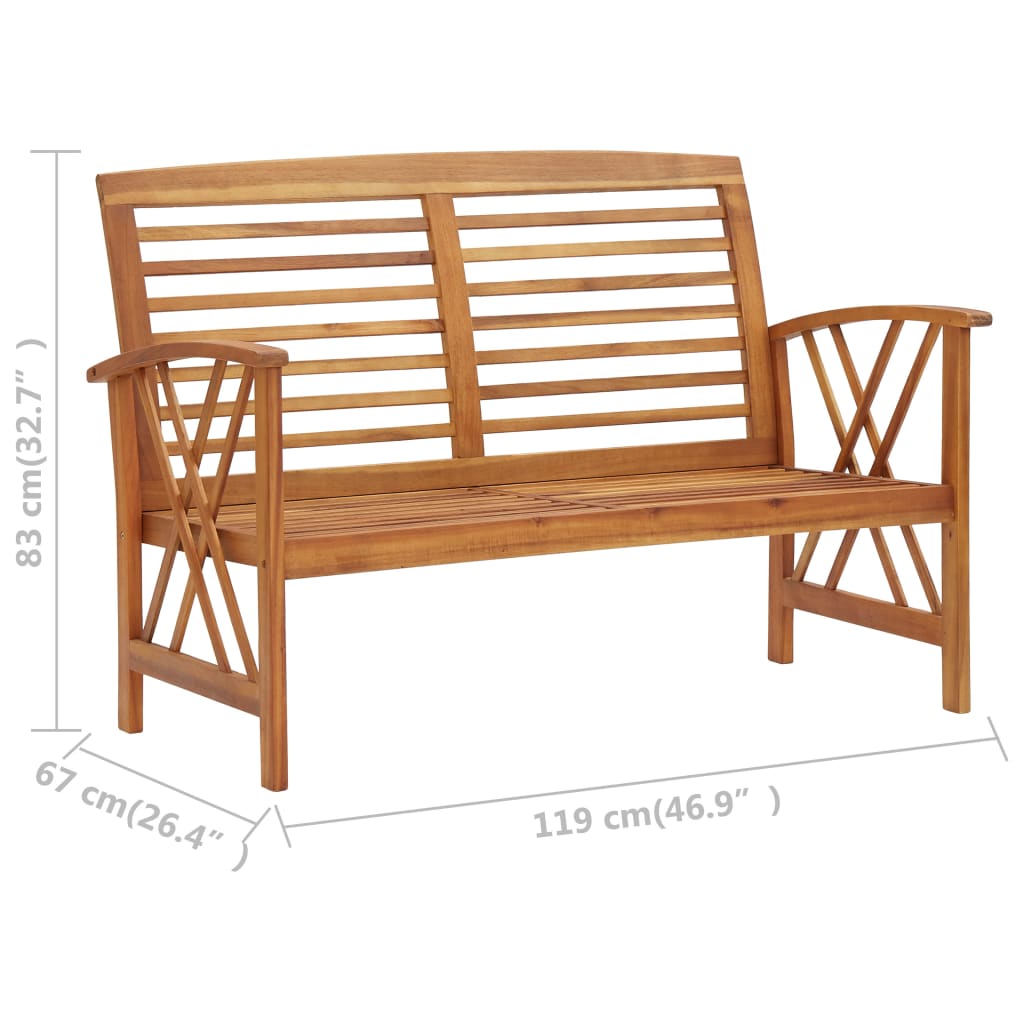 vidaXL Garden Lounge Set | Natural Wood | Solid Acacia Wood | Medium | Durable