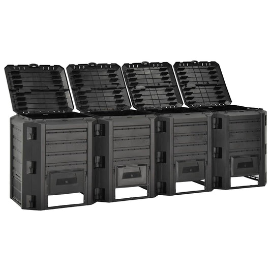 312275 vidaXL Garden Composter Black 1600 L