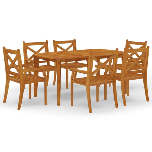vidaXL Garden Dining Set | Brown | Solid Acacia wood | Large | Seats Many