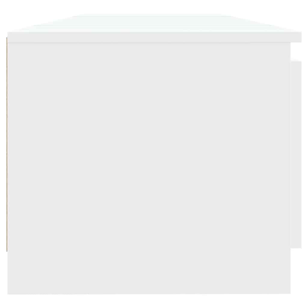 vidaXL TV Cabinet with LED Lights White 140x40x36 cm