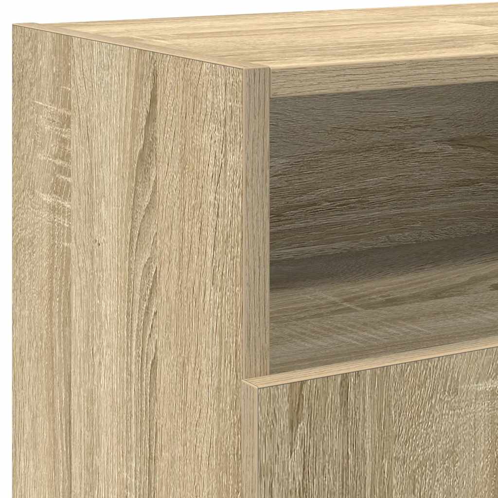 vidaXL TV Cabinet with LED Lights Sonoma Oak 120x30x50 cm