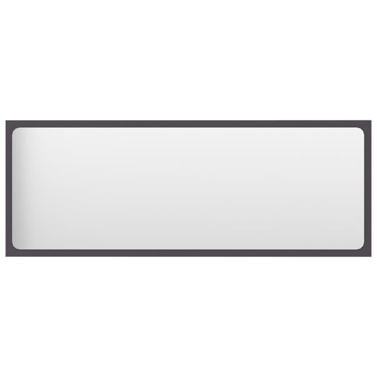 vidaXL Bathroom Mirror Grey 100x1.5x37 cm Engineered Wood