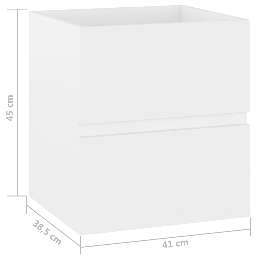 vidaXL Sink Cabinet | White | Engineered wood | Sink Cabinet | Rectangular