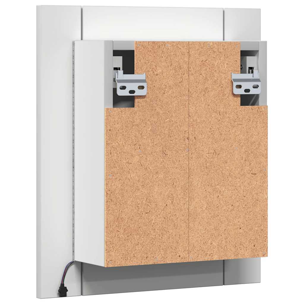 vidaXL LED Bathroom Mirror Cabinet White 40x12x45 cm Acrylic