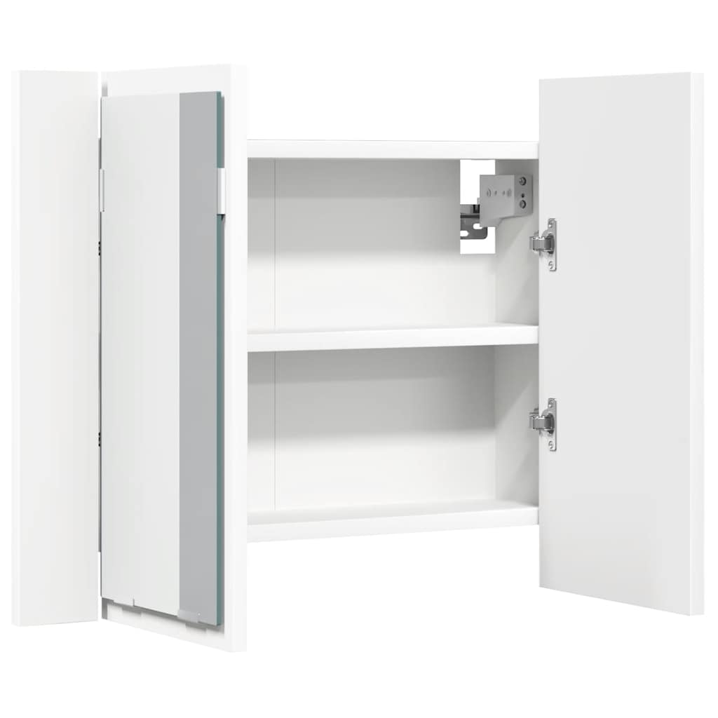 vidaXL LED Bathroom Mirror Cabinet White 60x12x45 cm Acrylic