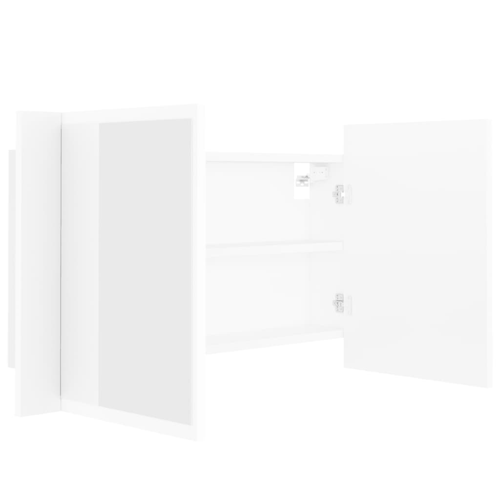 vidaXL Led Mirror Cabinet | White | Engineered wood, acrylic | 80x12x45 cm