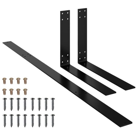 315790 vidaXL Backrest for Pallet Sofa Black 110 cm Iron