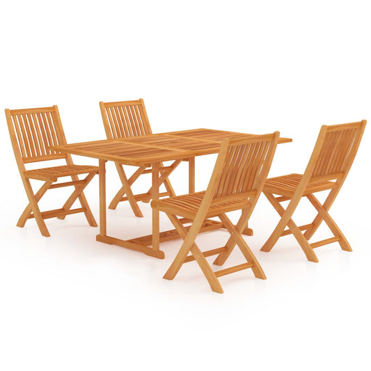 vidaXL Garden Dining Set | Warm Brown | Finely sanded teak hardwood