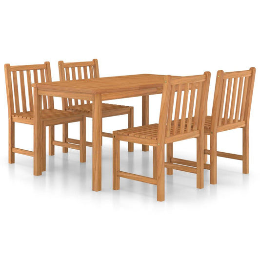 vidaXL Garden Dining Set | Warm wood color | Fine sanded teak hardwood | Medium