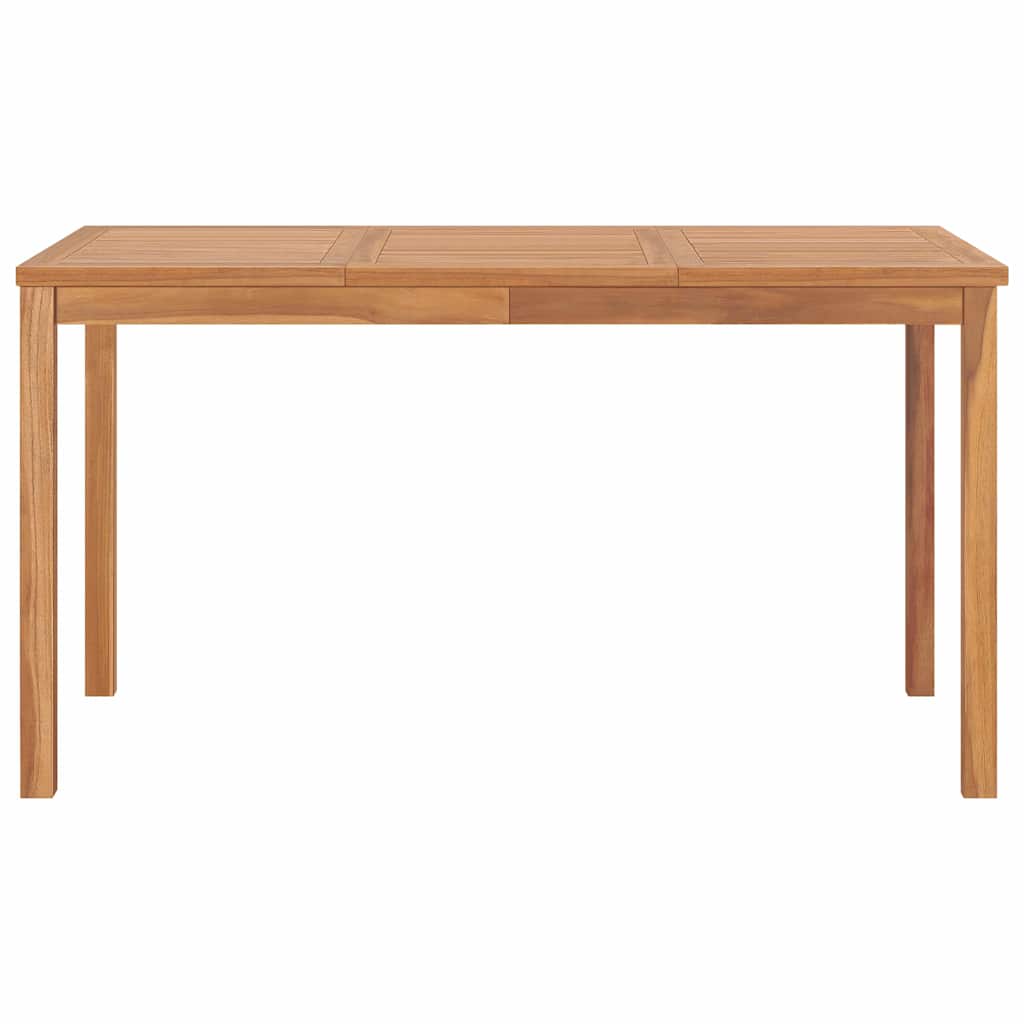 vidaXL 7 Piece Garden Dining Set 140x80 cm Solid Teak Wood