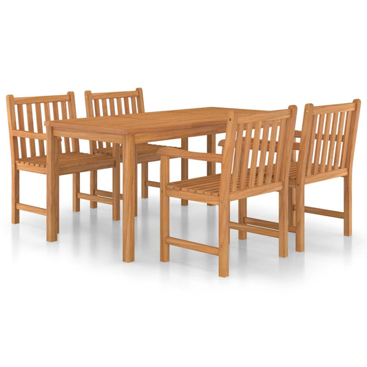 vidaXL Garden Dining Set | Warm Wood Finish | Solid Teak Wood | Medium | Durable