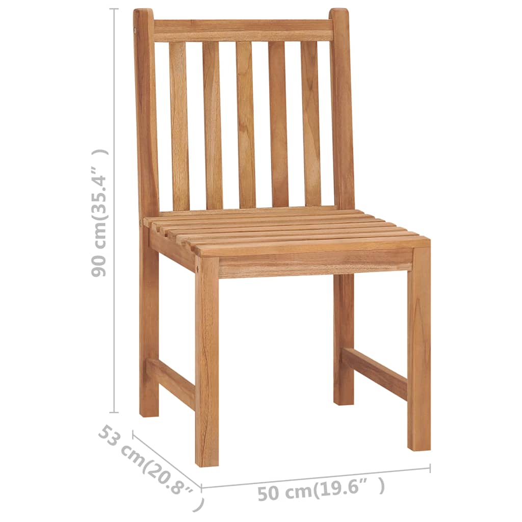vidaXL 9 Piece Garden Dining Set 180x90 cm Solid Teak Wood