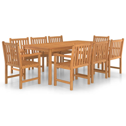 vidaXL 9 Piece Garden Dining Set 200x100 cm Solid Teak Wood