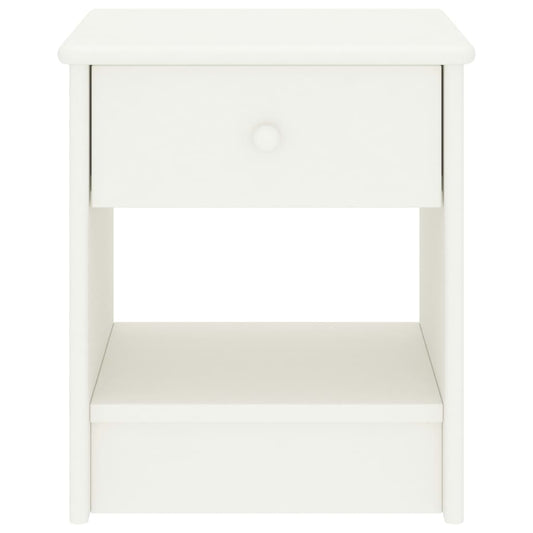 vidaXL Bedside Cabinet White 35x30x40 cm Solid Pinewood