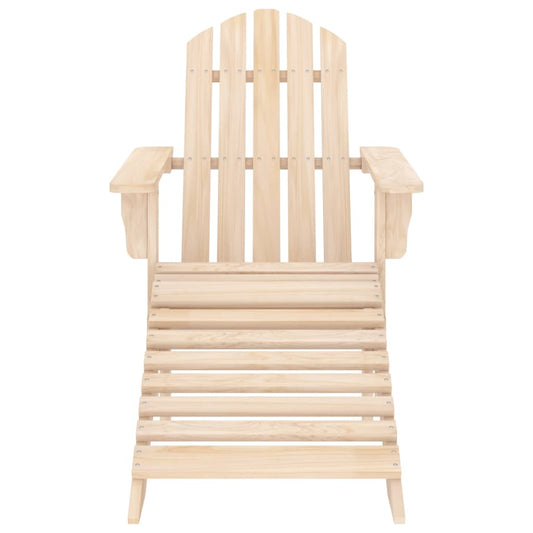 315862 vidaXL Garden Adirondack Chair with Ottoman Solid Fir Wood