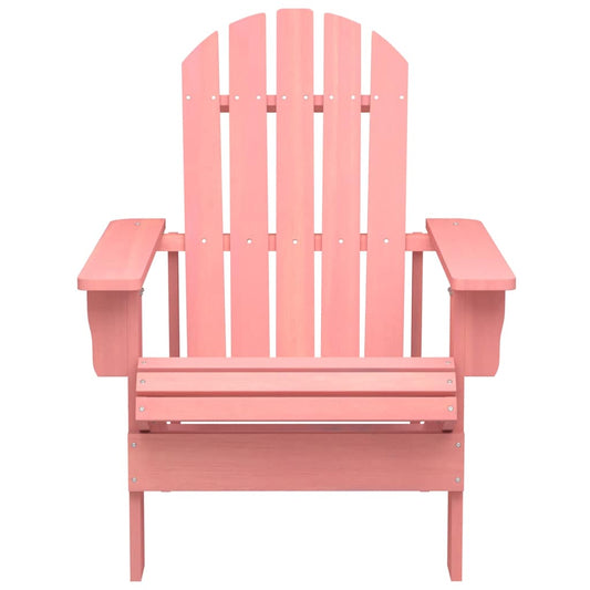 315877 vidaXL Garden Adirondack Chair Solid Fir Wood Pink